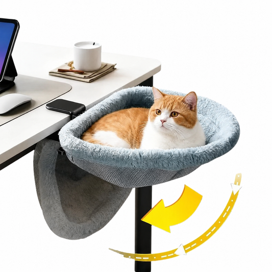 デスクに取り付ける猫ベッド(折りたたみ式)